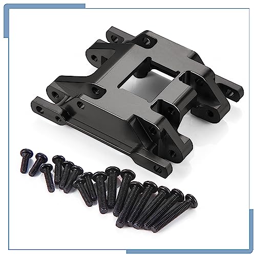 RC Center Skid Plate Axle Chassis Armor Protector, Black | Aluminum Alloy, For TRX4M Upgrades 1/18 Scale, RC Crawler Car - color: Black