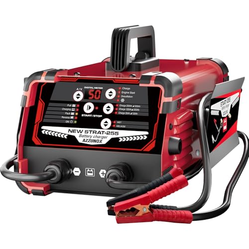 12V/24V Car Battery Charger Maintainer, Max 50A Fast Charging | 250A Cranking Engine Starter, Auto Battery Maintainer, Desulfator, Repair & Winter Modes for AGM Gel Deep Cycle Batteries - color: 50A