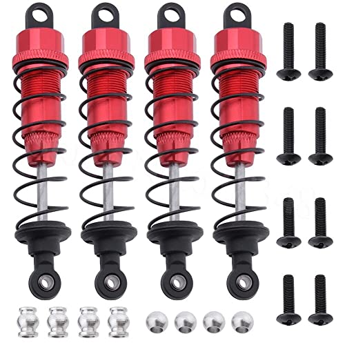 Replacement Part For 4pcs 1/10 Racing Desert Buggy 53625 80mm (eye To Eye) Aluminum Adjustable Shock Absorber RC Car Model Upgrade Parts - (Color: Titanium)