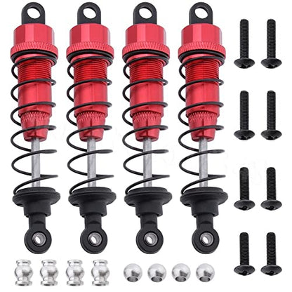 Replacement Part For 4pcs 1/10 Racing Desert Buggy 53625 80mm (eye To Eye) Aluminum Adjustable Shock Absorber RC Car Model Upgrade Parts - (Color: Titanium)