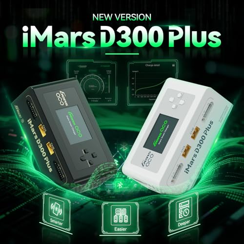 Gens ace Imars D300 Plus Blue-Tooth and G-Tech Series 16A AC 300W DC 700W Charger（White）