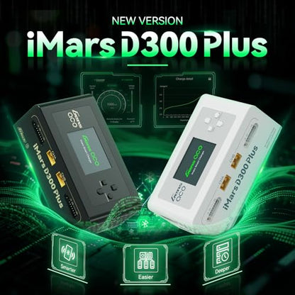 Gens ace Imars D300 Plus Blue-Tooth and G-Tech Series 16A AC 300W DC 700W Charger（White）