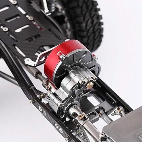 SecosAutoparts Aluminum Transmission Gearbox for 1/10 SCX10 RC Crawler Car | Compatible with Axial SCX10, SCX10 II 90046 90047, Wraith, Gmade Komodo and other 1/10 crawlers