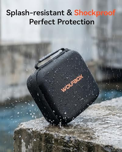 WOLFBOX Hard Carrying Case for MF60/MF70 Electric Air Duster [CASE ONLY, Device Not Included], Shockproof Travel Storage Bag for Compressed Air Blower & Accessories, Splash-Proof - size: SB60/70-MF60/70