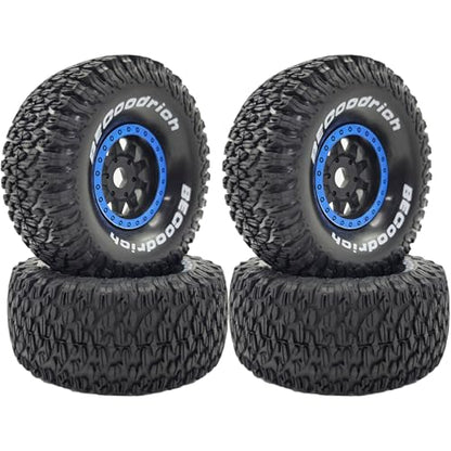 1/7 1/8 RC Short Course Truck Wheels 17mm Hex And Tires OD 5.31" Off Road Tyres For 1:7 1:8 Scale Buggy Truck Car TRAXXAS UDR FS Atom ARRMA Mojave 6S EXB YK4072 DF7 TB7 Upgrades 4PCS (Blue) - color: Blue