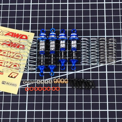 RCAWD Alloy Front Rear Shock for Losi 1/16 Mini-B 1/18 Mini-T Shocks Series Upgrades Part Blue - color: Blue
