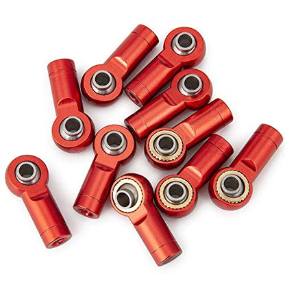 M3 Metal Tie Rod End Ball Joint Link Ball Head Holder, M3 Red | For 1/10 Axial SCX10 90046 90047 TRX4, RC Crawler Car, Parts - color: M3 Red