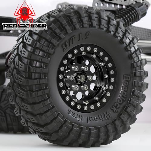 REDSPIDER • Rubber 1.9'' Crawler Tires 1/10 RC Crawler Tires OD 4.53'' for 1/10 RC Crawler Car TRX4 TRX6 Axial SCX10 90046 SCX10 III AXI03007 Tamiya CC01 D90 D110