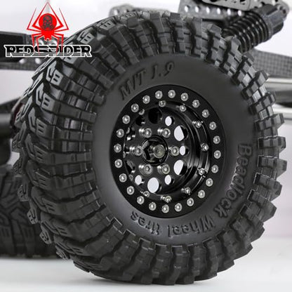 REDSPIDER • Rubber 1.9'' Crawler Tires 1/10 RC Crawler Tires OD 4.53'' for 1/10 RC Crawler Car TRX4 TRX6 Axial SCX10 90046 SCX10 III AXI03007 Tamiya CC01 D90 D110