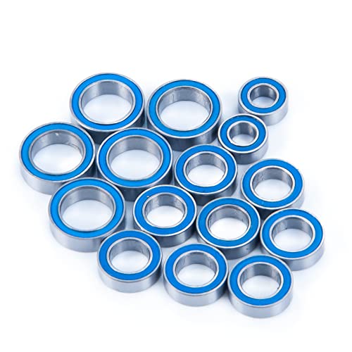 15PCS Rubber Sealed Bearings Kit for LaTrax 1/18 4WD Rally Teton | SST and Prerunner RC Car Upgrade Parts