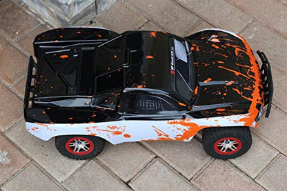 SummitLink Compatible Custom Body Muddy Orange Over White/Black Replacement for 1/10 Scale RC Car or Truck (Truck not Included) SS-WBR-01