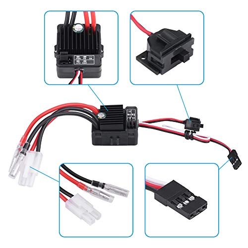 60A ESC Brushed, RC Car ESC Brushed Durable Brushed ESC, Dustproof 1060 60A for RC Car Monster