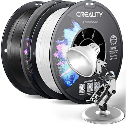 Official Creality PETG 3D Printer Filament 1.75mm 2KG (4.4lbs), Black+White | High Precision Strong Toughness, Odorless Better Flow Moistureproof 3D Printing Ender Filament - color: Petg-2kg Black+white, size: 1.75 mm