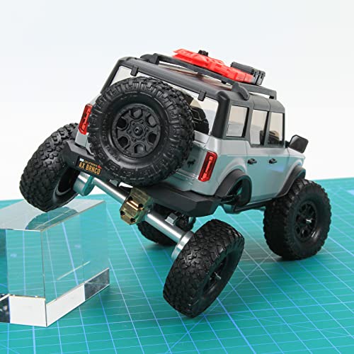 RCAWD F/R Portal Axle Housing Brass Worm Gears Axial 1/24 Silver | Adds low-end weight for extreme crawling stability. Bulletproof housing protects internal components from sharp rocks. - color: Silver