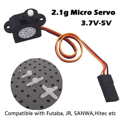 2.1g RC Micro Servo 2g Sub Mini servo 180 Degree DM-S0020 4.8V-6V for RC Hobby Parts (2PCS)