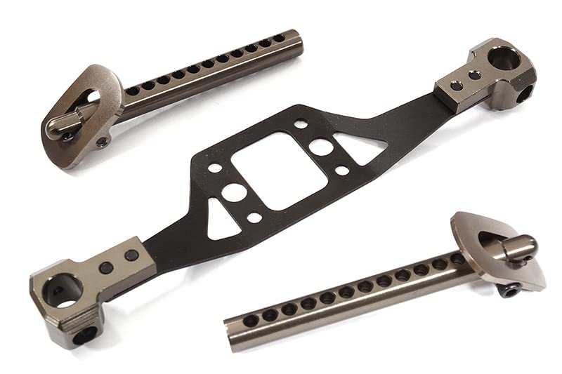Integy Machined Alloy Rear Body Posts w/Mounts for Associated DR10 Drag Race Car RTR