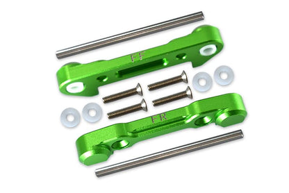 1:10 Lasernut U4 Tenacity LOS03028 / Tenacity DB Pro LOS03027V2 Upgrade Parts Aluminum Front Lower Suspension Mount - 12Pc Set Green