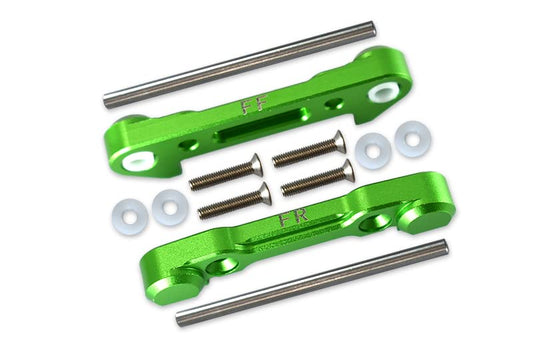 1:10 Lasernut U4 Tenacity LOS03028 / Tenacity DB Pro LOS03027V2 Upgrade Parts Aluminum Front Lower Suspension Mount - 12Pc Set Green