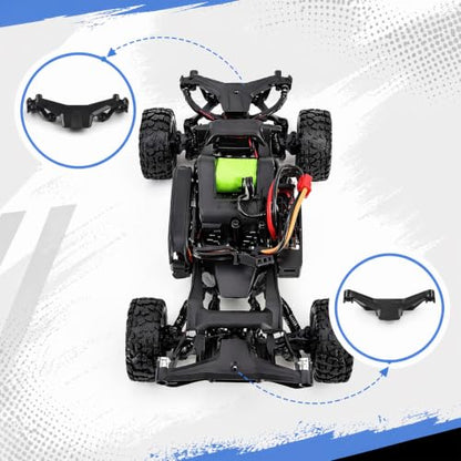 RC Crawler Body Shell Kit, 1/30 Scale Plastic Painted Mini Truck Body Cover with Light Buckets & Spare Tire Mount, DIY Upgrade Accessories Compatible with SCX30 1:30 Micro Crawlers (Grey)