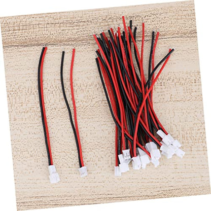 INOOMP 20Pcs Ultra Soft Silicone Battery Connector Wires with Male and Female Adapters High Temperature Resistant Power Cables for Rc Boat Car and Aircraft Connections