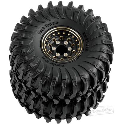 1.0 Beadlock Dually Wheels and Tires for 1/24 1/18 RC Crawler Car SCX24 TRX4M,Soft Mud Tires 1.0 Beadlock Tires Set Brass 1.0 Beadlock Wheels Double Wheels,4pcs,Style3 - style: Style3(4pcs)