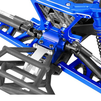 Transmission Case Gearbox Upgrades Part for 1/10 Slash/Stampede/Hoss/Rustler VXL 4X4,Aluminum Front Rear Transmission Case Gearbox Hops Ups,Navy Blue - color: Navy Blue - Upgrades