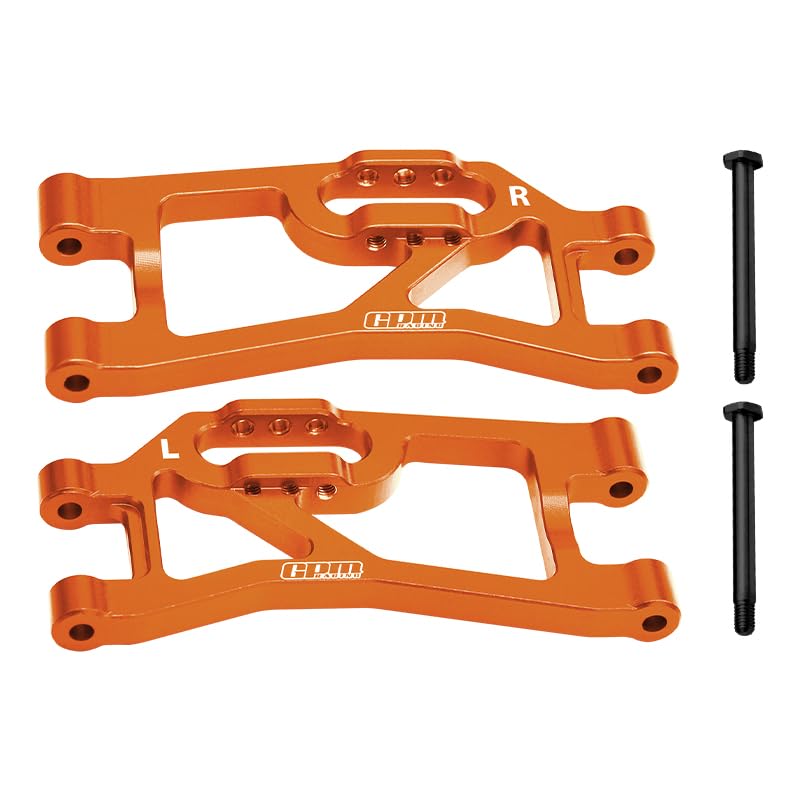 GPM 7075 Alloy Rear Lower Suspension Arms for Mini Maxx Monster Truck-107154-1 (Orange) - color: Orange