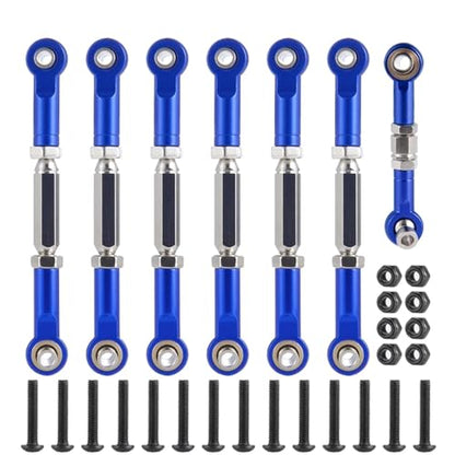 RC Car Upgrade Parts for Slash 2wd for Stampede for Hoss for Rustler 1/10 RC Crawler Car Metal Turnbuckles Camber Linkage Steering Link Rod Ends Adjustable