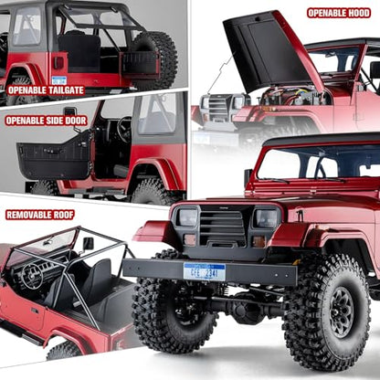 FCXㅤ Rochobby Mashigan S 1/10 RC Crawler, RC Rock Crawler Removable Details 15km/h, Remote Control Cars with Full Car Ball Bearing for Adults Need to Complete, RS