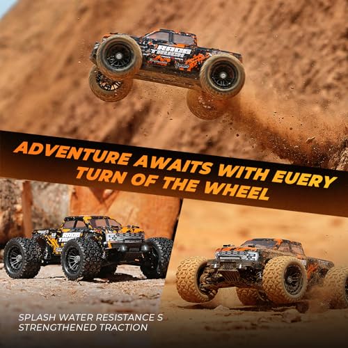 HAIBOXING 18859E, 1:18 RC Monster Truck, 2.4GHz Remote Control Fast RC Car | RTR RC Truck 36km/h 4WD Off-Road Water-Resistant Electric Powered Vehicle with Dual Li-Po Batteries Ideal for boys and Adults - style: 1/18 Racing Truck
