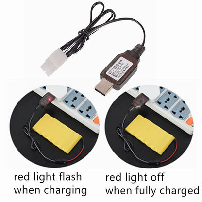 8.4V 1000mAh NI-CD Battery Pack with Standard Tamiya Connector Rechargeable AA Battery for RC Car RC Truck Tank 1 Pack with USB Charger