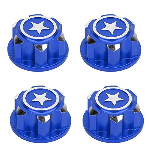 Tbest Hex Wheel Nut, 4Pcs Aluminium Alloy 17mm Hex Wheel Mount Nuts Set Fit for RC Car()