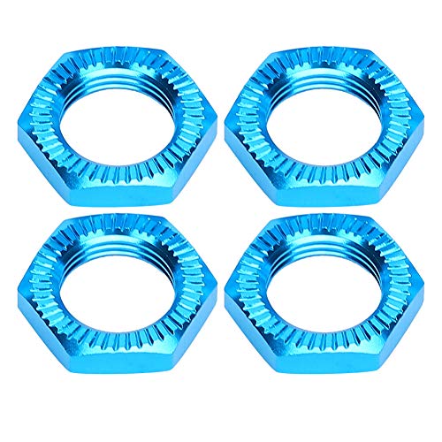 4pcs Wheel Extension Hex Drive Hub Adapters Widener, Aluminum Alloy 17mm Hex 23mm Wheel Extension Adapters for 1/8 RC Car Model (Blue) - color: Blue