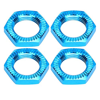 4pcs Wheel Extension Hex Drive Hub Adapters Widener, Aluminum Alloy 17mm Hex 23mm Wheel Extension Adapters for 1/8 RC Car Model (Blue) - color: Blue