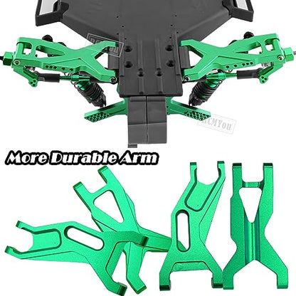 Upgrades for 1/10 Slash 2WD(VXL),RC Shocks,Suspension Arm,Caster Block,Steering Blocks,Stub Axle Carriers,Steering Bellcranks,Shock Tower,Camber Links,Drive Shaft,Hex Hub Adapters,Green - color: Green - Upgrades