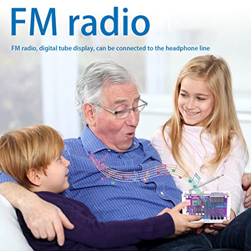 FM Radio Kit Soldering Practice Kit DIY School Project FM 87-108MHz with 2 Power Supply Modes, Soldering Learning and Teaching for Beginners, Adults EK1989
