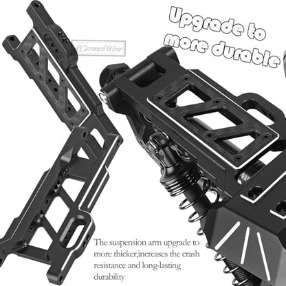 RC Suspension Arms & Mounts,Caster Blocks,Steering Block,Stub Axle Carriers,Turnbuckles Upgrades Part for 1/10 Slash/Rustler/Stampede/Jat0 4x4(VXL),Hoss 4x4 VXL,Black - color: Black(1set)