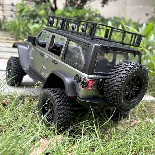WPLDEWAN 1/12 RC Crawler MN-128 Remote Control Jeep Truck Off Road | RC Rock Crawler 4x4 All Terrain with 390 Motor Full Proportional Upgraded Chassis Opening Doors Hobby Grade Model Adult