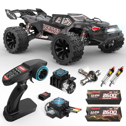 Hosim Mini 1/8 RC Truck for Adults Fast 50+mph, Vortan Electric RTR Brushless RC Cars All Terrain 4WD Off Road Hobby RC Car Waterproof Remote Control Car for Snow/Sand/Beach Toy Gift with 3S Battery | All Terrain 4WD Off Road Hobby RC Car, Waterproof Remo
