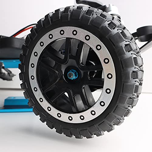 8PCS Flange M4 Lock Nuts Serrated Nylon Self-Tightening Aluminum M4 Wheel Hardware for Axial HPI TLR ECX Model RC Car Vehicles Upgraded Replacement Parts (Light Blue) - color: Light Blue