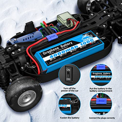 YOWOO 6S 22.2V 4000mAh 100C Graphene LiPo Battery EC5 | Fits Align, Gaui, Goblin helis, 70/80/90mm EDF jets, X-Class drones & Arrma 6S RC cars/trucks