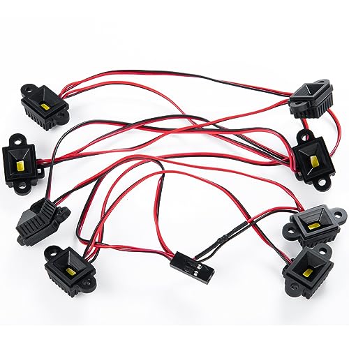 RCHUBAM RC Fender Light LED Rock Chassis Light with 8 Lamp Beads for TRX-4 | 8PCS LED Ligth,RC Upgrade Parts