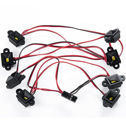 RCHUBAM RC Fender Light LED Rock Chassis Light with 8 Lamp Beads for TRX-4 | 8PCS LED Ligth,RC Upgrade Parts