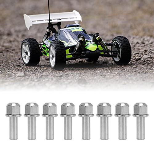 RC Wheel Hub Extension Nut, 12mm Wheel Hub Extension Adapter 8 Pcs Stainless Steel RC Wheel Hub Extension Nut Hex for SCX10 (25mm) - size: 25mm