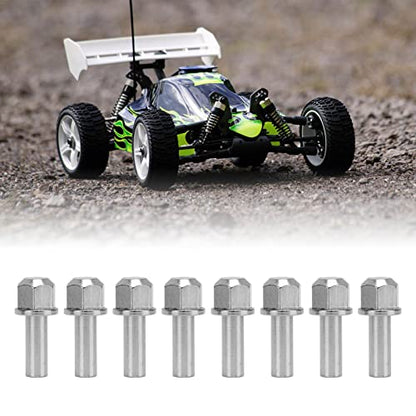 RC Wheel Hub Extension Nut, 12mm Wheel Hub Extension Adapter 8 Pcs Stainless Steel RC Wheel Hub Extension Nut Hex for SCX10 (20mm) - size: 20mm