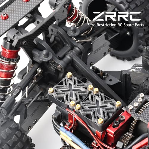Carbon Fiber Dual 40mm RC Cooling Fan Cover for Twin Brushless Motor ESC Heatsink RC Car Boat Truck Fan Shroud Protector (X Style) - style: Dual 40mm / X Style