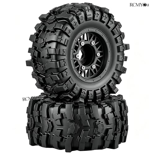 Rc Wheels and Tires Set for 1/10 Slash 2WD 4×4 4WD,Senton,Axia1,Redca t,Rc4w d,Detachable Replacement Running on Off-Road Tire,on-Road Tire w/12mm/14mm/17mm Hex,Soft Tires Plastic Rim,Black - color: Black (1/10)