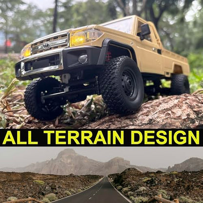 RC Truck 1/12 RC Rock Crawler 4x4 Toyota Land Cruiser All Terrain RTR | Remote Control Crawler Pickup Off Road 2.4GHz 280 Motor Proportional Throttle Steering for Adult MN-82