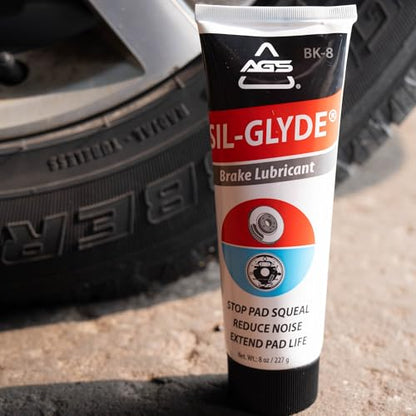 AGS Automotive Solutions SIL-Glyde Brake Lubricant – 8 oz Tube, Heat Resistant, Rust & Corrosion Protection, Moisture-Proof Brake Grease - size: 8oz