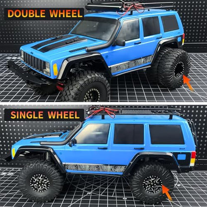 RCHUBAM 1.9" Dually Beadlock Wheel Rims for SCX10 TRX-4 TRX6 G63 6-Wheel | 4PC Aluminum Wheel Hubs,1/10 RC Hauler Crawler Truck Car Upgrade Part - style: 4PCS